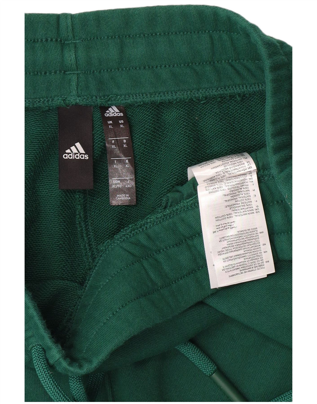 ADIDAS Pantalón Chándal Hombre Joggers XL Algodón Verde