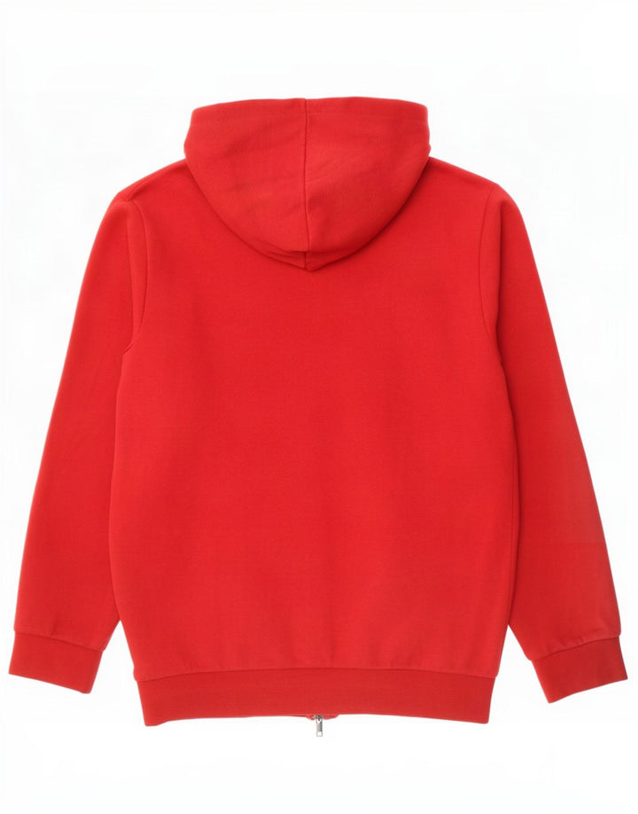 Adidas Hombre Zip Sudadera Con Capucha Suéter Medio Rojo Algodón