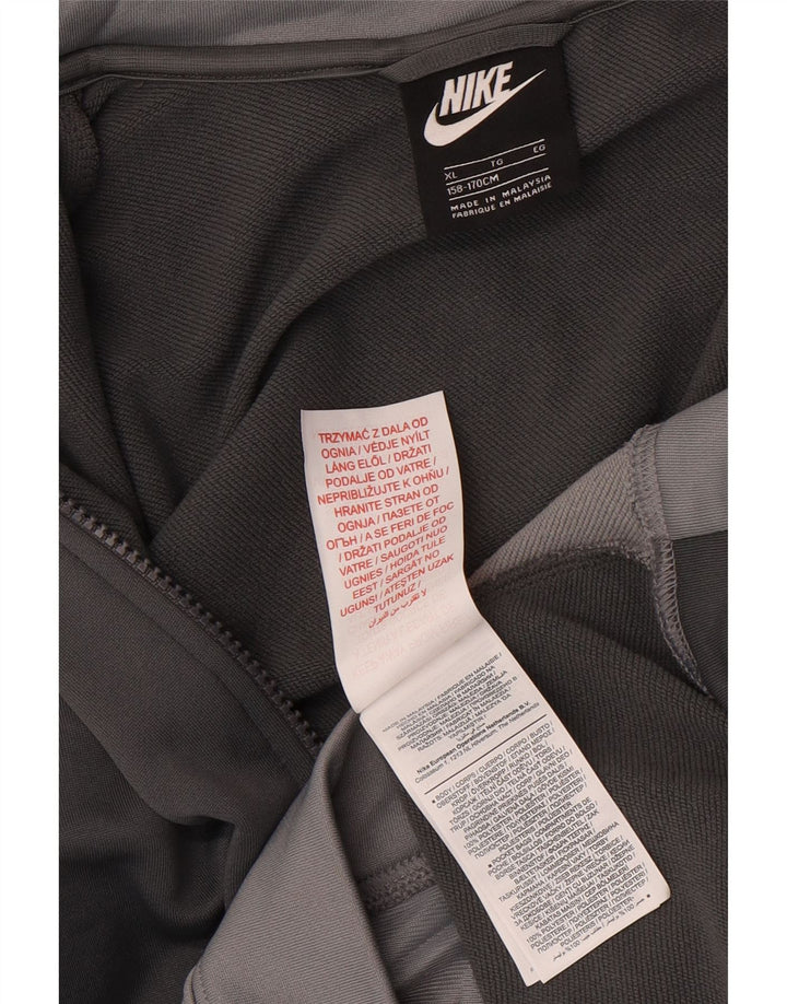 Nike Chaqueta de chándal para niños 13-14 años XL Gris Colorblock Poliéster