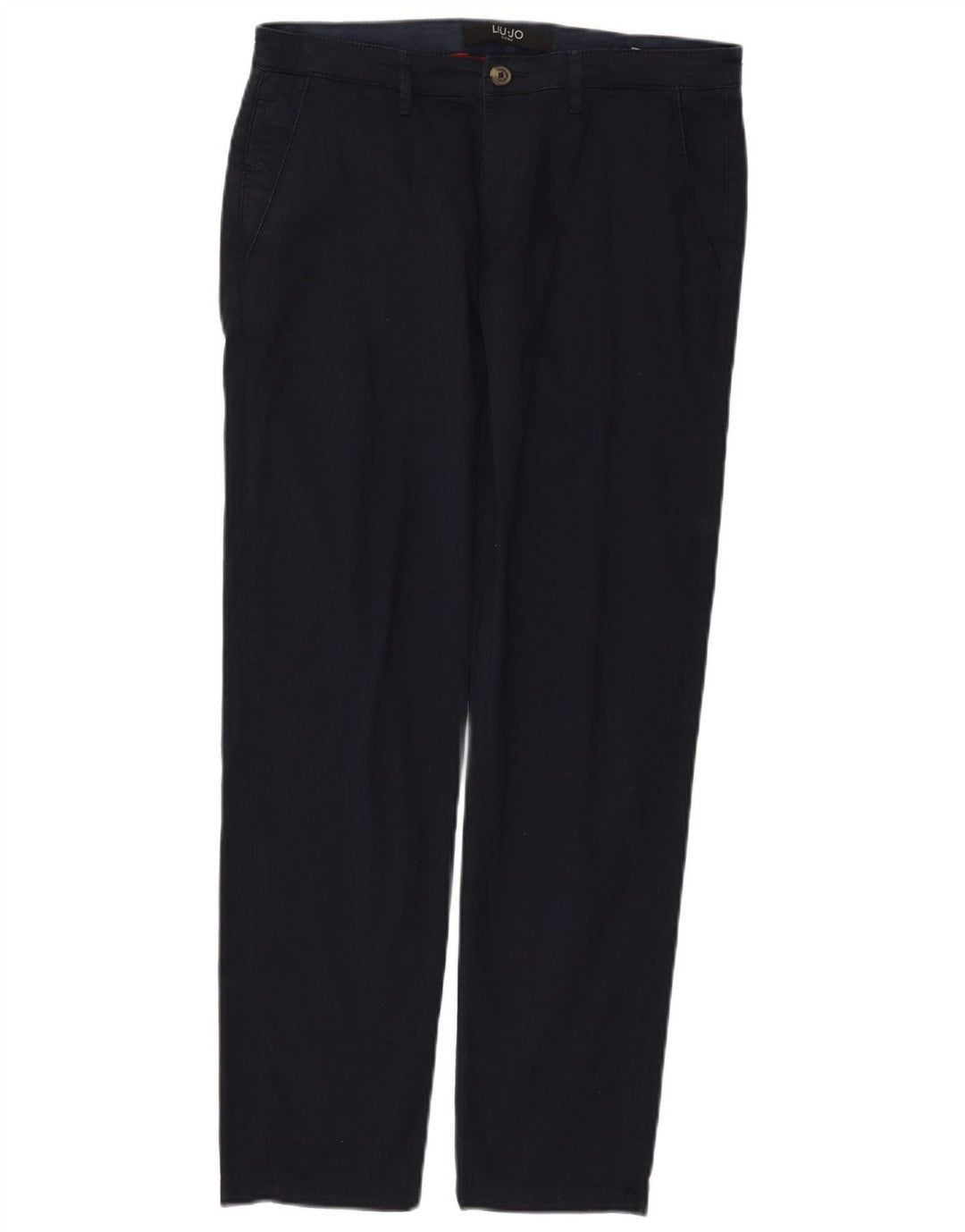 Liu Jo - Pantalón chino ajustado para hombre IT 48 Medium W30 L28 Azul marino Algodón