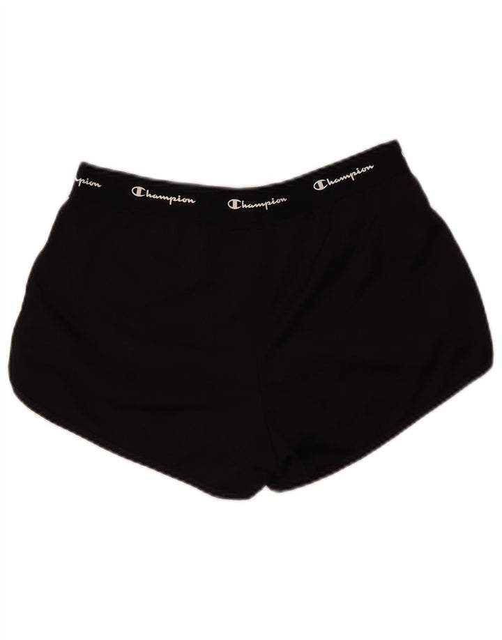 Champion Shorts deportivos gráficos para mujer UK 44 Grande Poliéster negro
