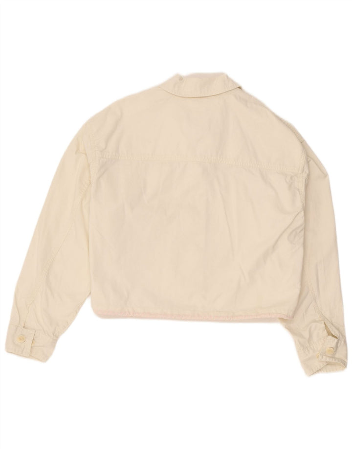 Converse Chaqueta Bomber para Mujer UK 14 Mediana Off White Algodón