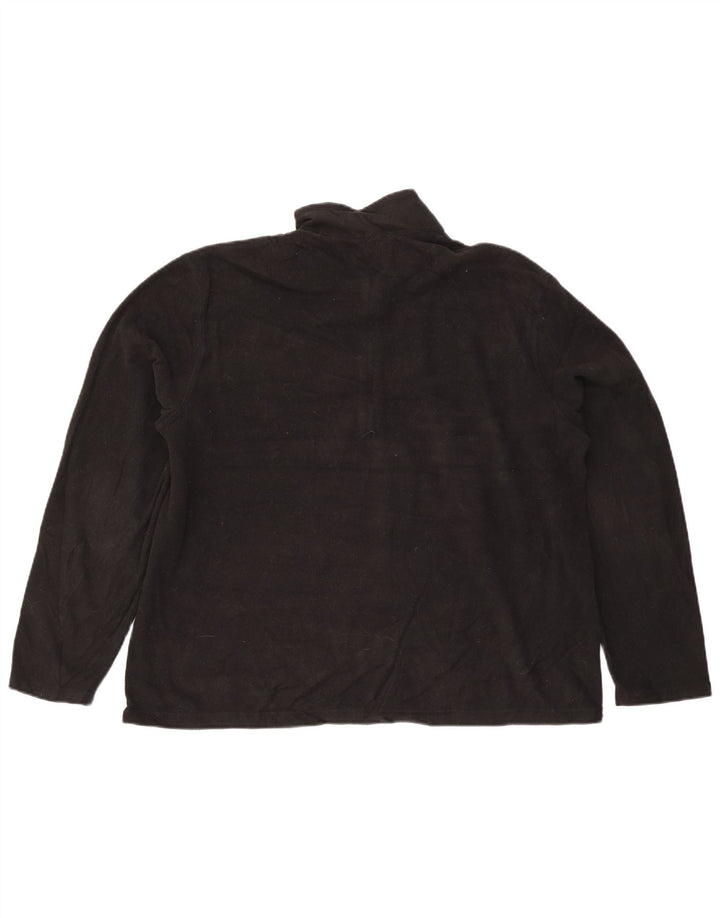 Eddie Bauer Jersey de forro polar con cuello y cremallera para hombre XL Poliéster negro