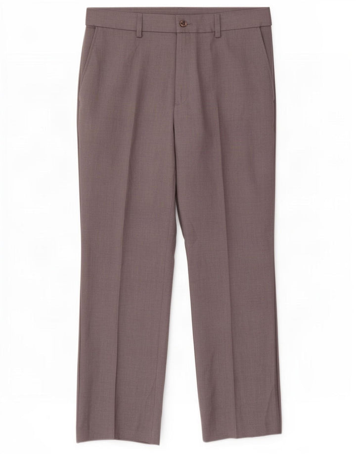 Farah Pantalón chino recto para hombre W34 L29 Poliéster gris