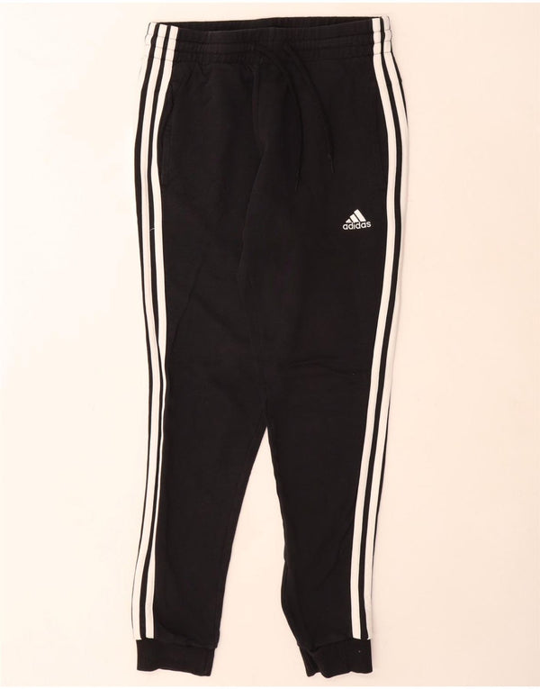 Adidas Pantalones de chándal para mujer Joggers UK 8/10 Small Black Cotton