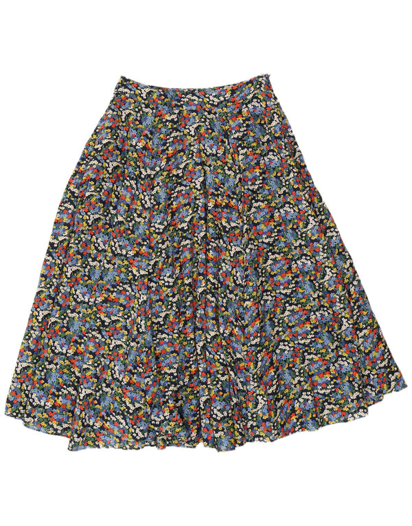 Falda acampanada para mujer Boden UK 10 Small W29 Algodón floral multicolor