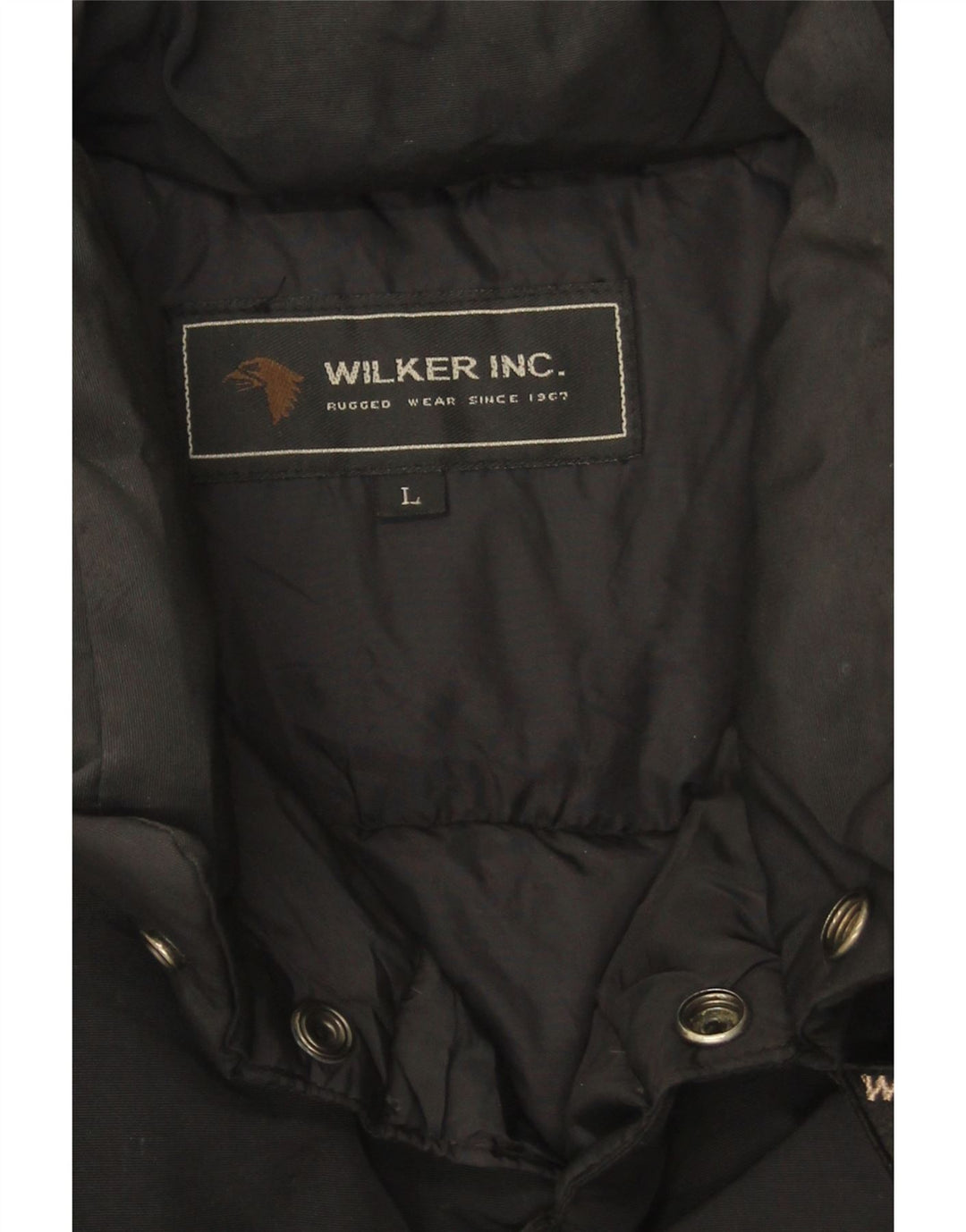 WILKER Mens Padded Gilet UK 40 Large Black Vintage Wilker and Second-Hand Wilker from Messina Hembry 