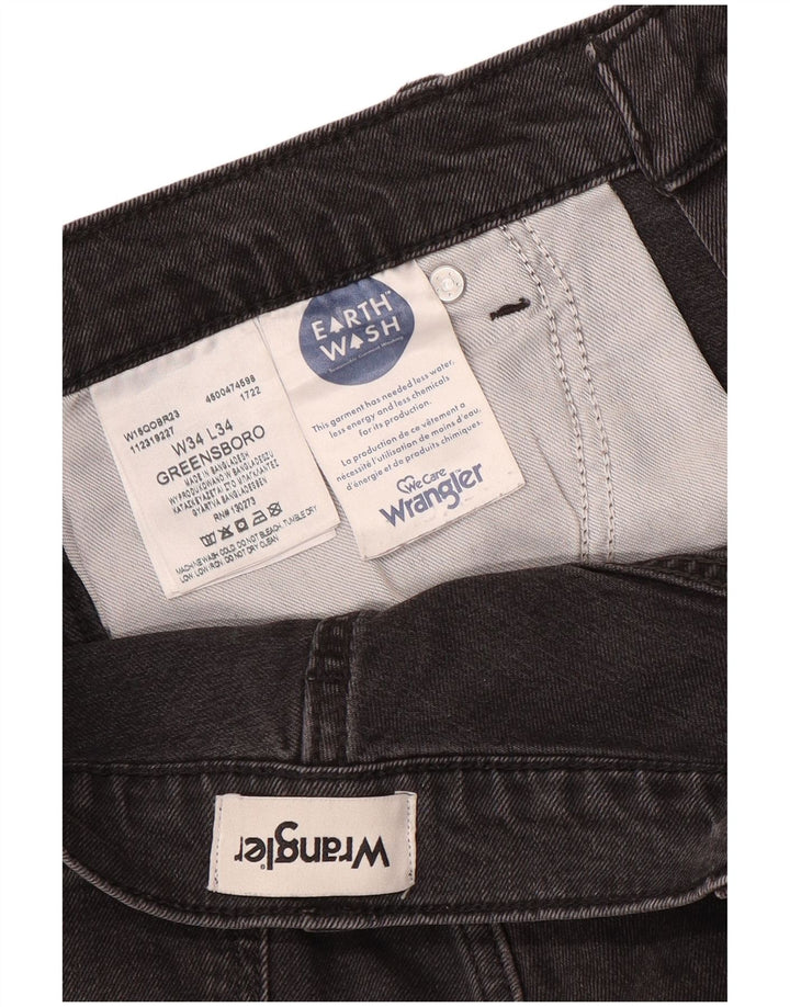 Wrangler Vaqueros Rectos Greensboro Para Hombre W34 L34 Algodón Gris