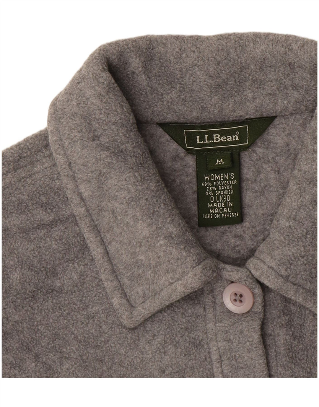 L.L.Bean Chaqueta polar para mujer UK 44 Poliéster gris medio