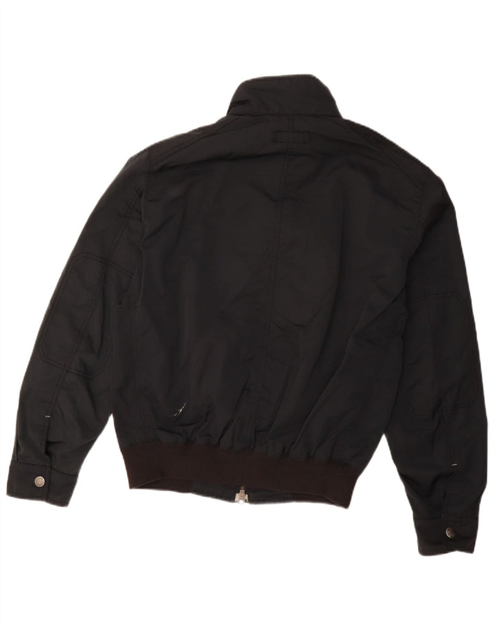 Massimo Dutti Chaqueta Bomber para Hombre UK 40 Large Poliacrílico Negro