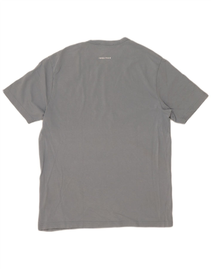 Zara Hombre Camiseta Top Grande Azul