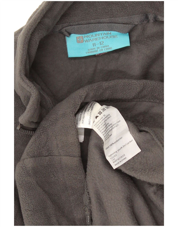 Mountain Warehouse Chaqueta polar con forro para niña 11-12 años Poliéster gris