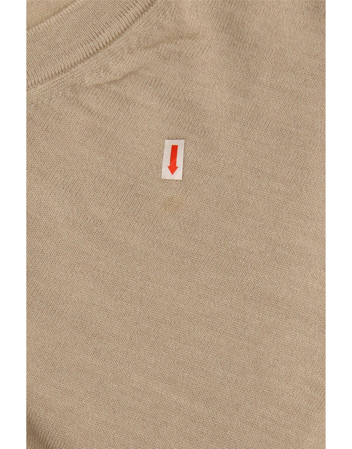 Marz Jersey con cuello en V para hombre IT 48 Lana beige medio