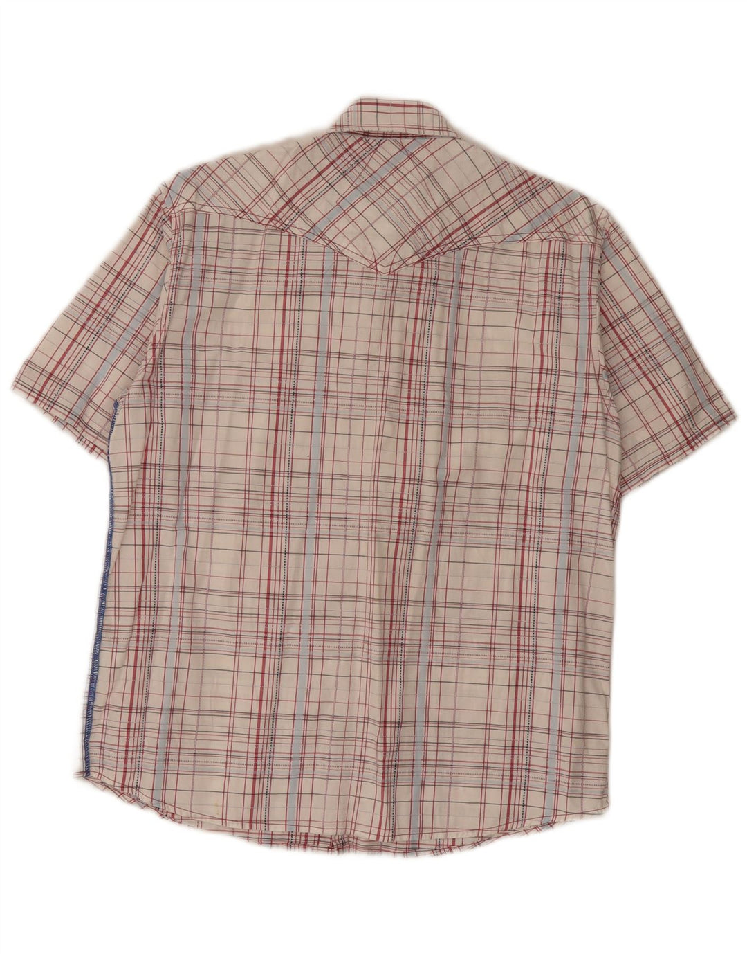 Wrangler Camisa De Manga Corta Regular Fit Para Hombre Algodón A Cuadros Blanco Mediano