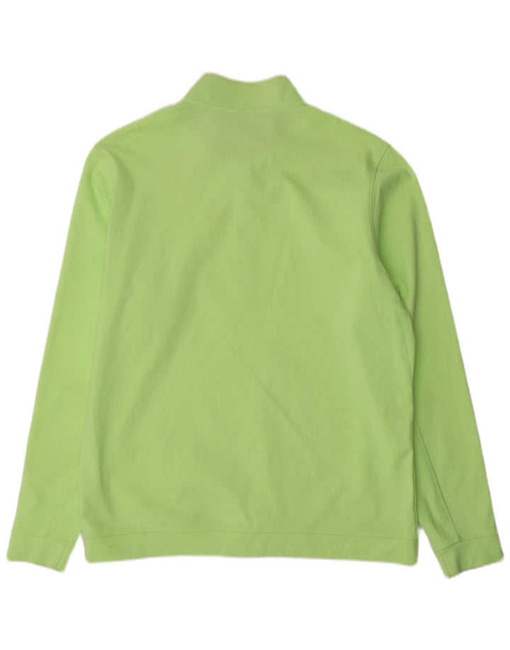 Adidas - Chándal con cremallera y cuello para hombre, talla grande, poliéster verde