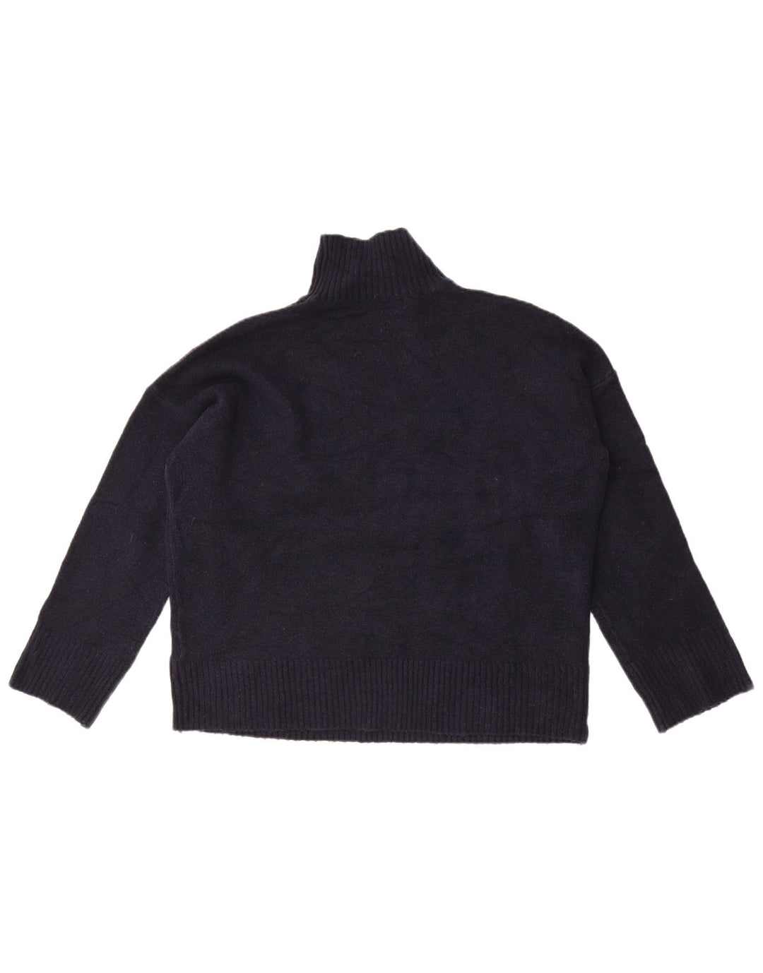 Marks & Spencer Jersey con cuello alto para mujer, talla 44, talla mediana, azul marino