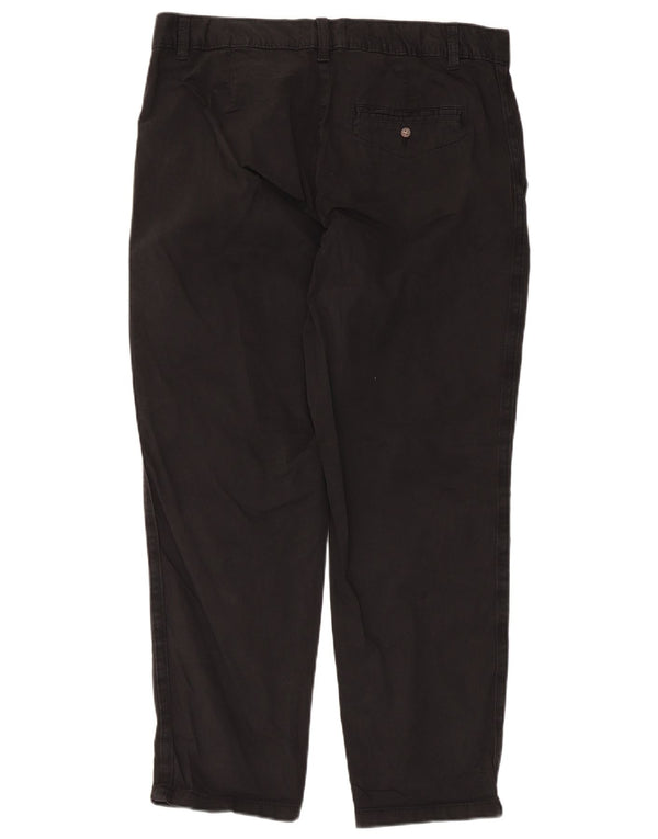 Marks & Spencer Pantalones chinos rectos para mujer UK 40 Large W34 L27 Negro