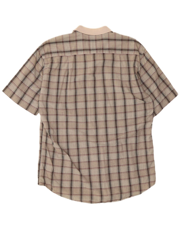 Levi's Camisa tipo jersey de manga corta para hombre, cuadros grandes multicolores