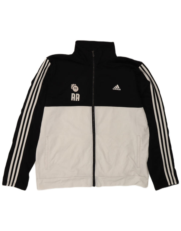 Adidas - Chaqueta de chándal para hombre, talla 48/50, color negro, poliéster
