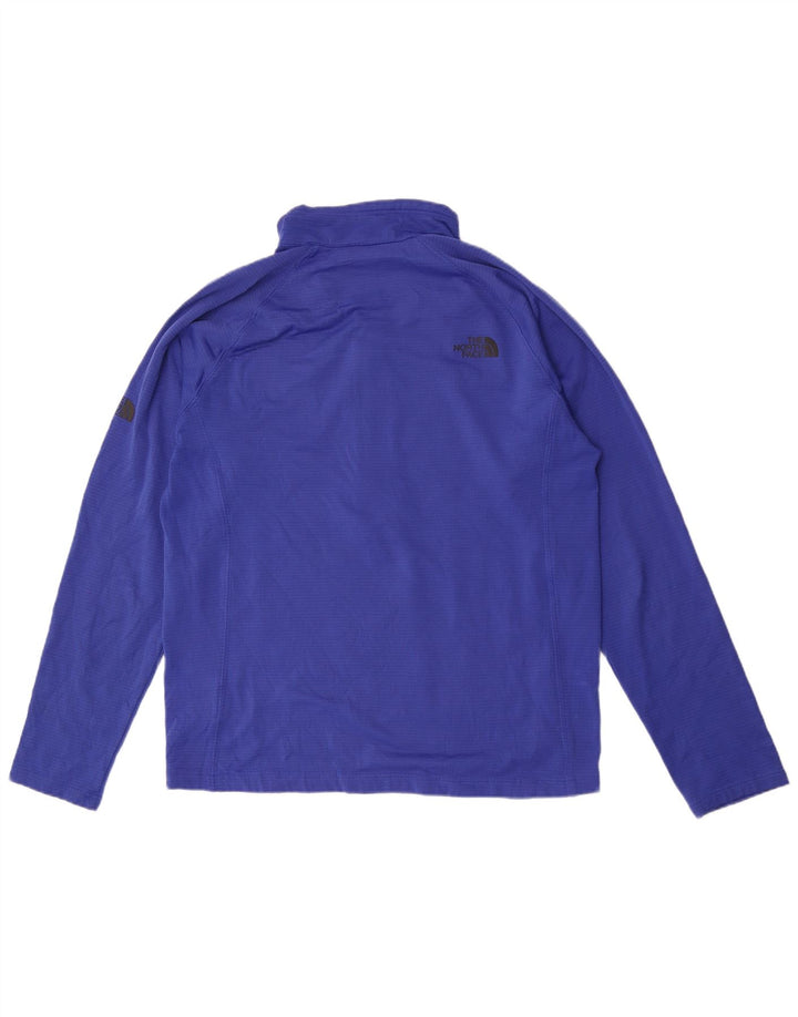 The North Face Jersey con cuello y cremallera para hombre, parte superior de chándal con raya diplomática azul grande