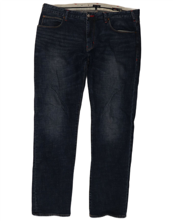 Armani Jeans Rectos Regulares Para Hombre W40 L34 Algodón Azul Marino