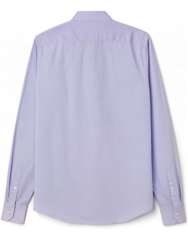 Boggi Camisa Milano Slim Fit para hombre Talla 40 Algodón a rayas azul medio