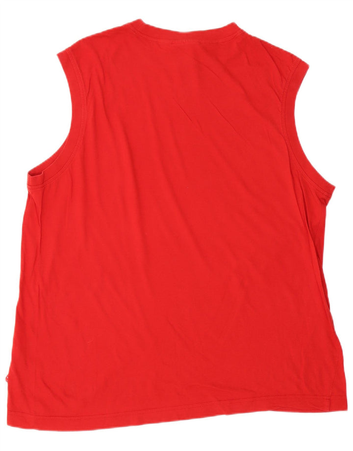 Puma Hombre Gráfico Chaleco Top 2XL Algodón Rojo
