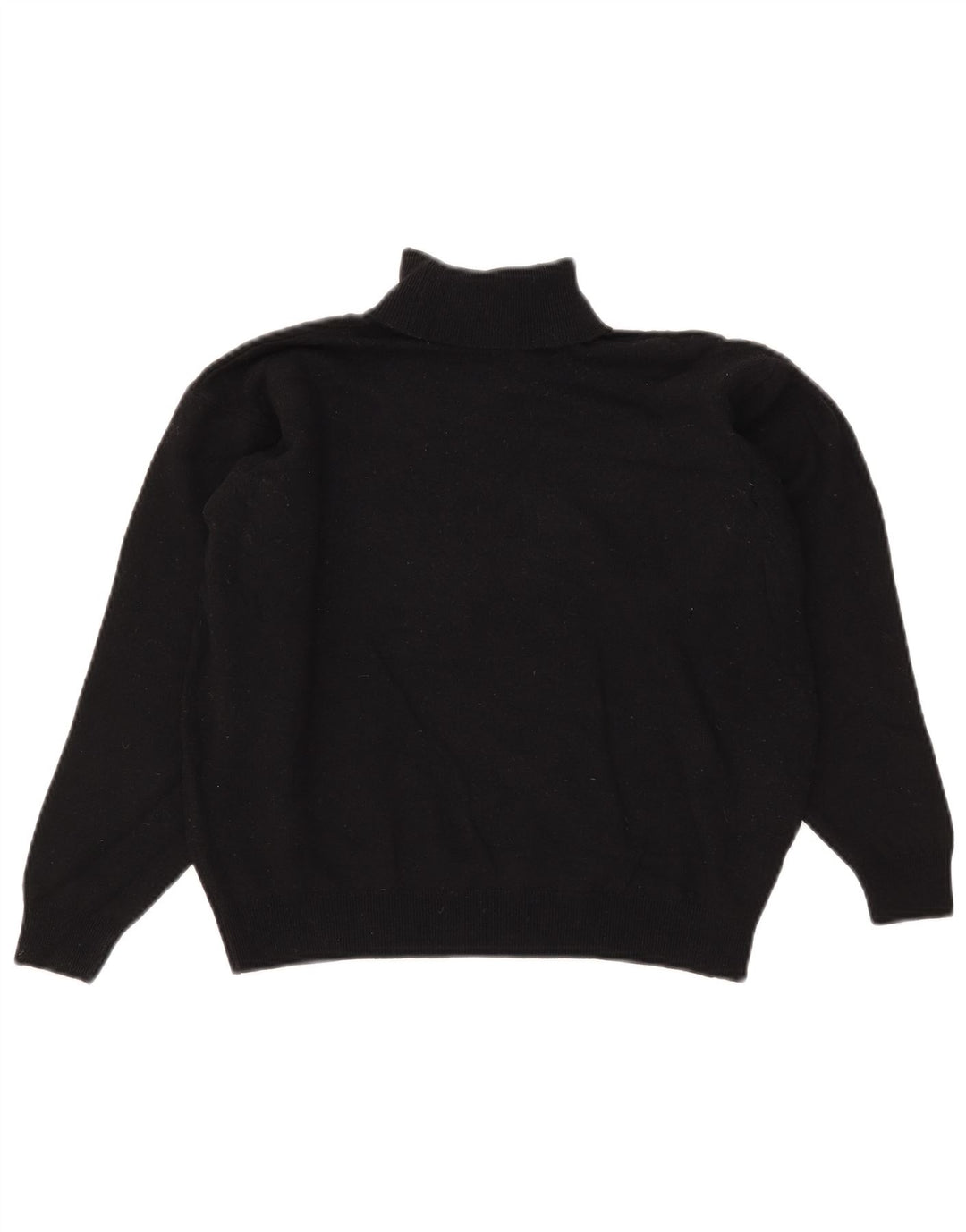 Marks & Spencer Suéter corto con cuello vuelto para mujer UK 44 Grande Lana negra
