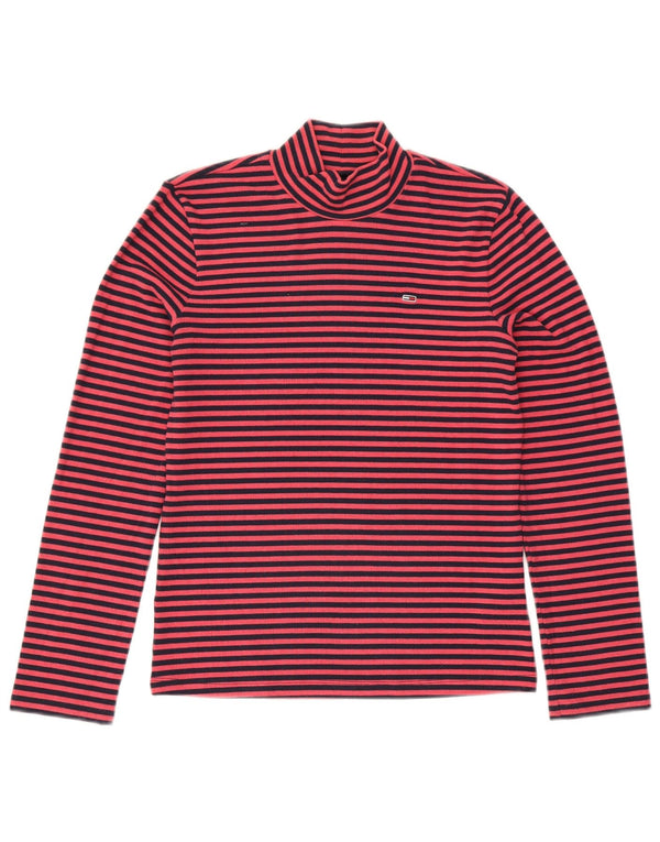 Tommy Hilfiger Top para mujer de manga larga UK 44 Poliéster a rayas rosa medio