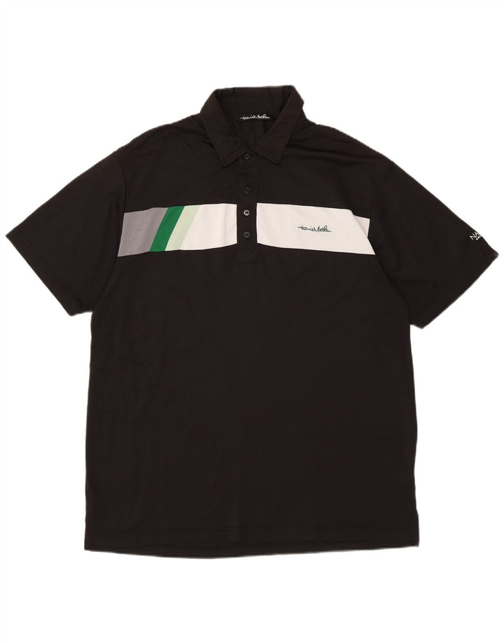 TRAVIS MATHEW Polo gráfico para hombre XL Poliéster con bloques de color negro