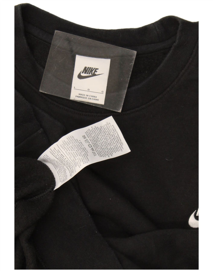 Nike - Sudadera tipo jersey para hombre, talla grande, algodón negro