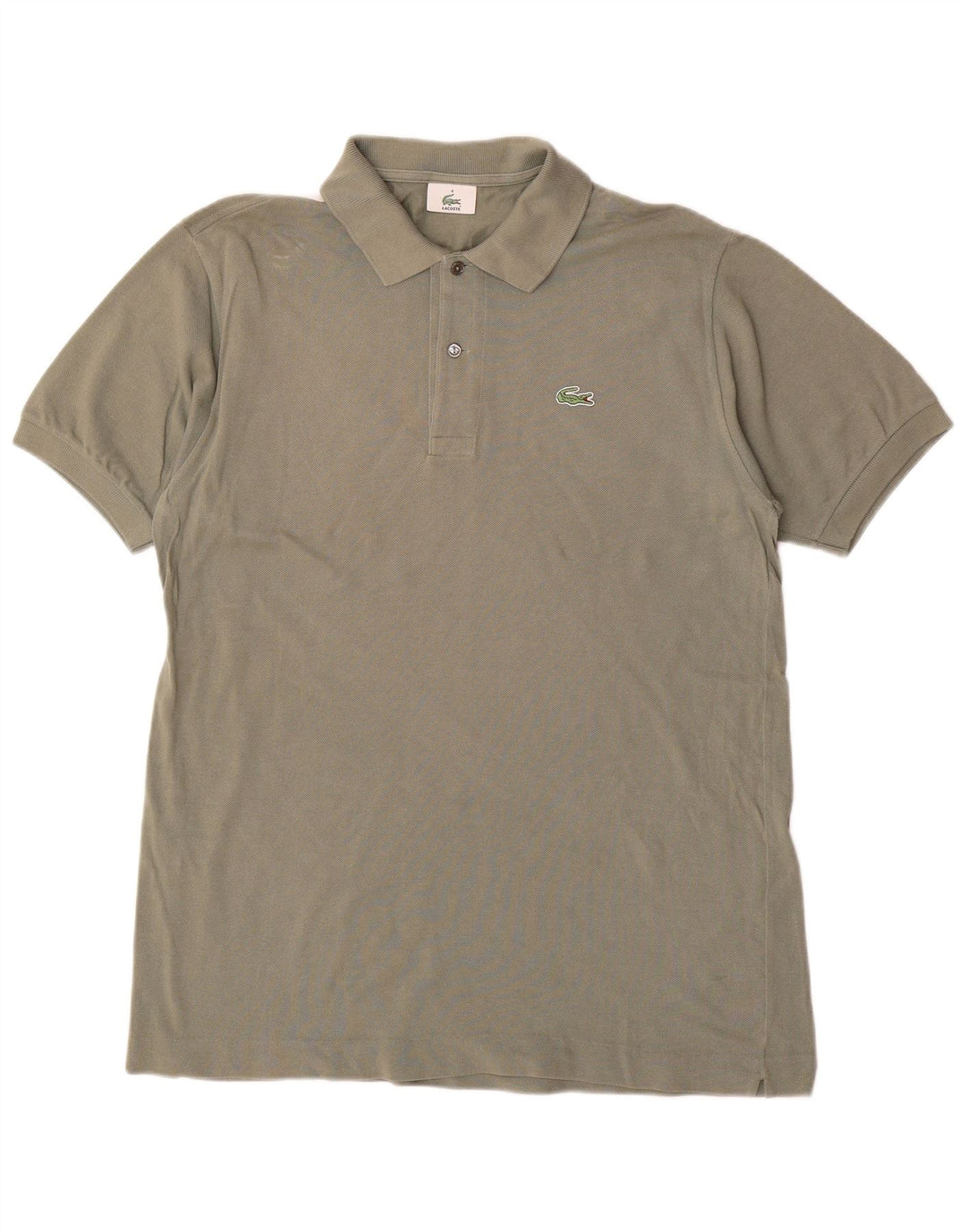 LACOSTE Polo para hombre talla 4 mediano algodón caqui