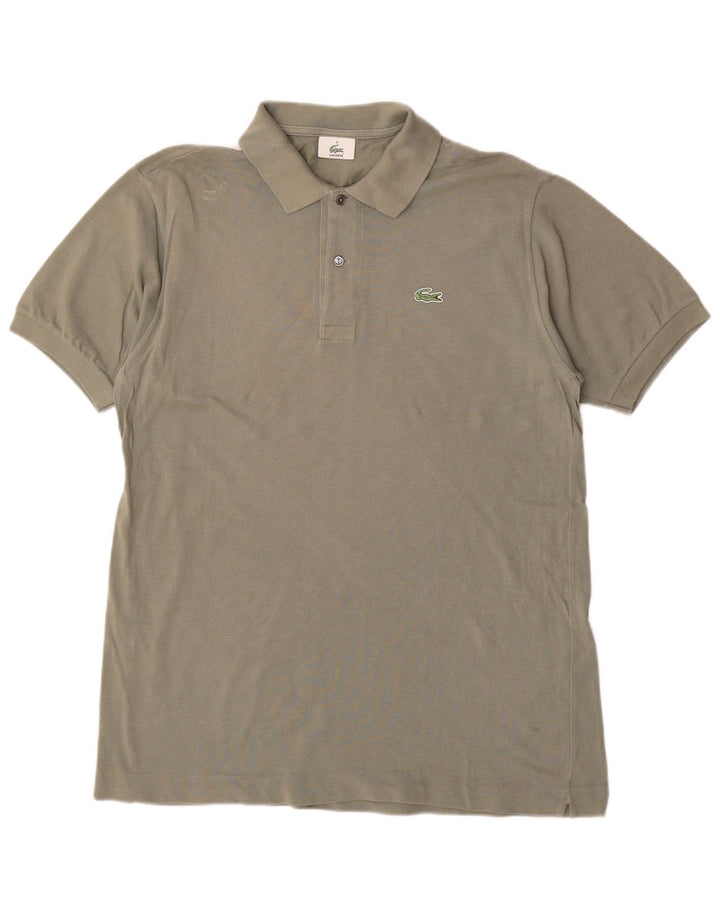 LACOSTE Polo para hombre talla 4 mediano algodón caqui