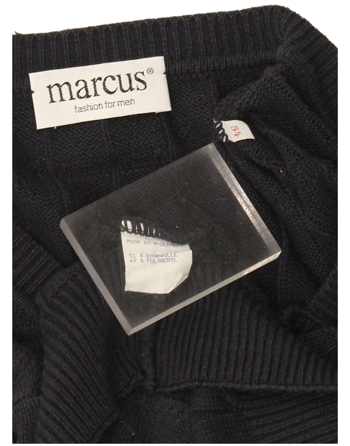 Marcus - Jersey con cuello en V para hombre IT 54 XL Poliacrílico a rayas azul marino