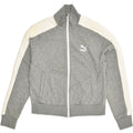 PUMA Womens Tracksuit Top Jacket UK 10 Small Grey Cotton | Vintage Puma | Thrift | Second-Hand Puma | Used Clothing | Messina Hembry 