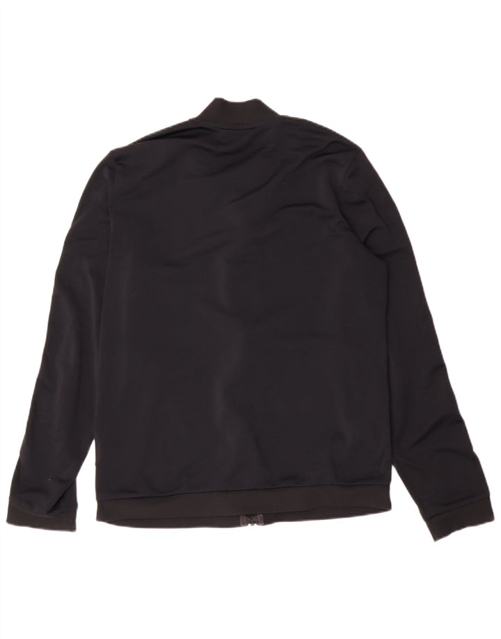 Adidas Mujer Primegreen Chándal Top Chaqueta Reino Unido 12/14 Mediano Negro Rayas