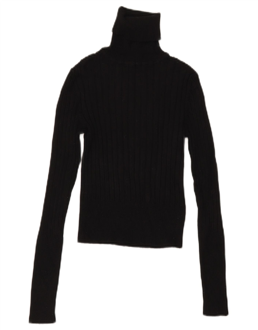 Zara - Jersey corto con cuello vuelto para mujer, talla 40, talla M, color negro