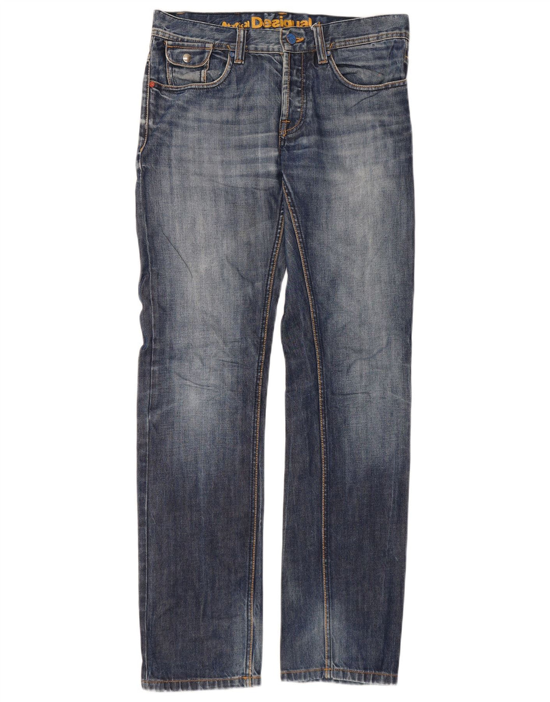 Vaqueros Desigual Hombre Rectos W30 L33 Algodón Azul