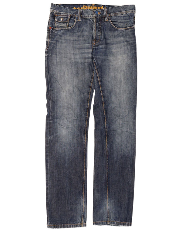 Vaqueros Desigual Hombre Rectos W30 L33 Algodón Azul