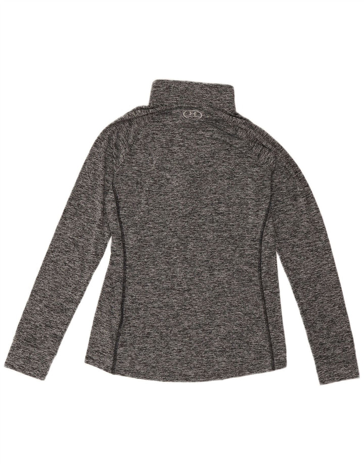 Under Armour Mujer Heat Gear Jersey Chándal Top UK 12 Gris Medio