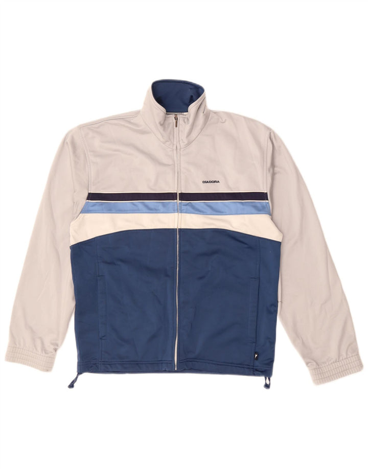 Diadora Chaqueta de chándal para hombre UK 36 Small Off White Poliéster