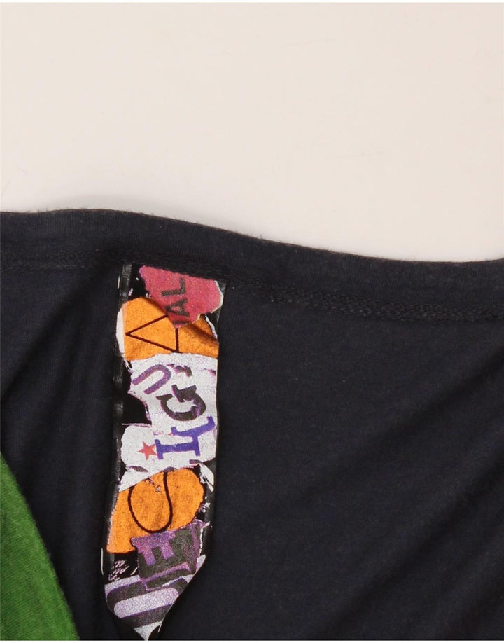 DESIGUAL Top gráfico con estampado abstracto para mujer, manga larga, UK 40, pequeño, rojo