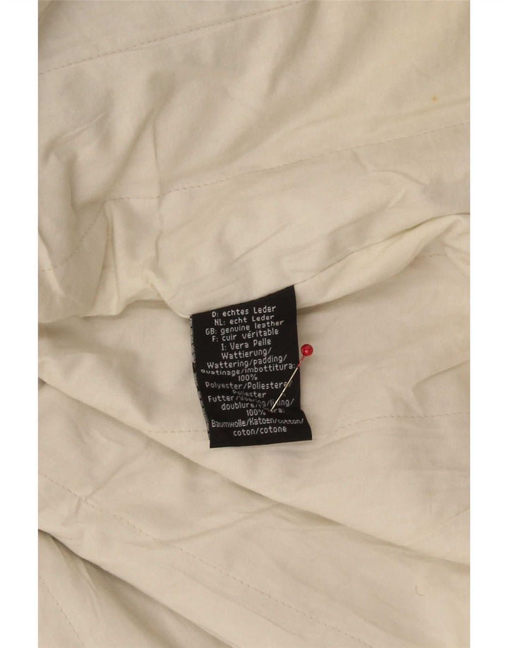 Tom Tailor Chaqueta de cuero para hombre UK 40 Large Gris Colorblock
