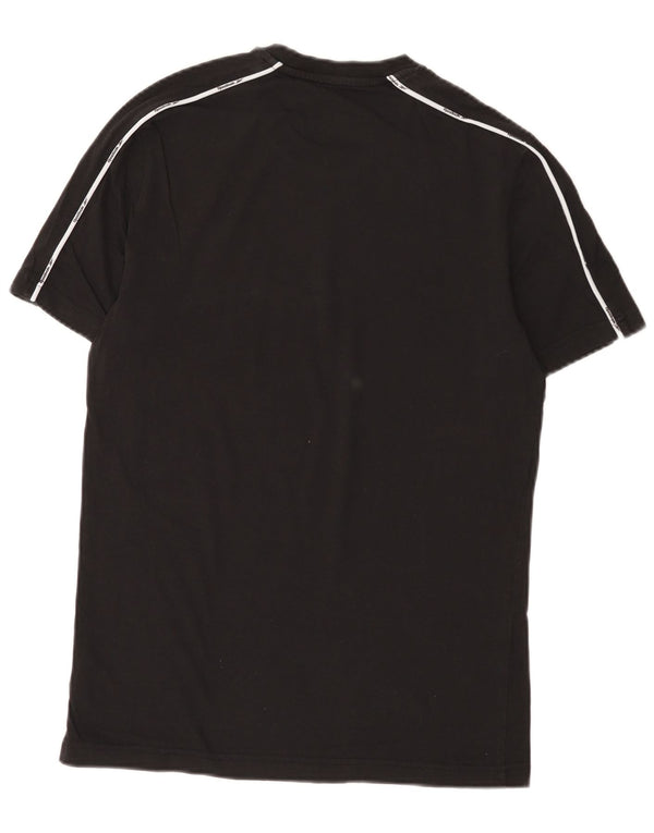 Reebok - Camiseta para hombre, talla pequeña, algodón negro