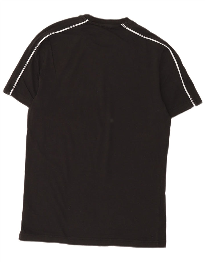 Reebok - Camiseta para hombre, talla pequeña, algodón negro