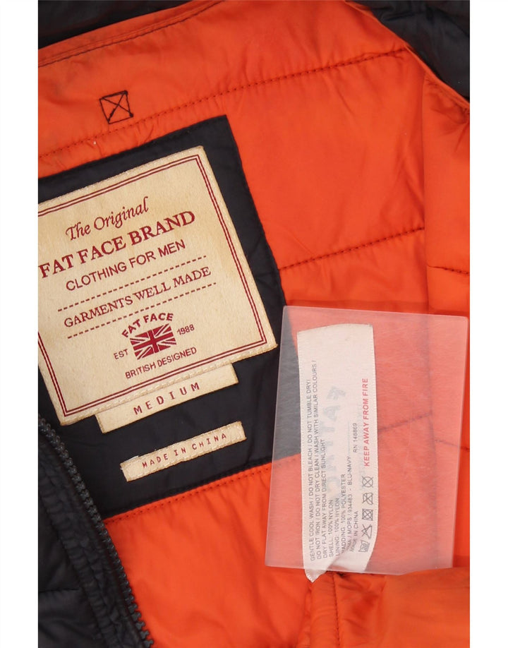 FAT FACE Chaqueta acolchada para hombre UK 38 Medium Azul marino Nylon