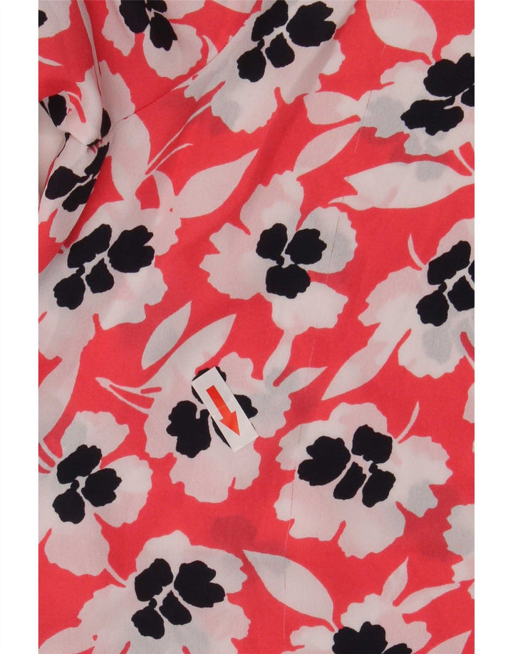 Marks & Spencer Blusa extragrande para mujer UK 40 XL Poliéster floral rojo