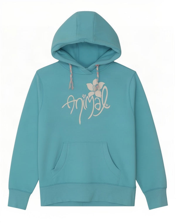 Animal Mujer Gráfico Sudadera con capucha extragrande UK 10 Small Blue Cotton