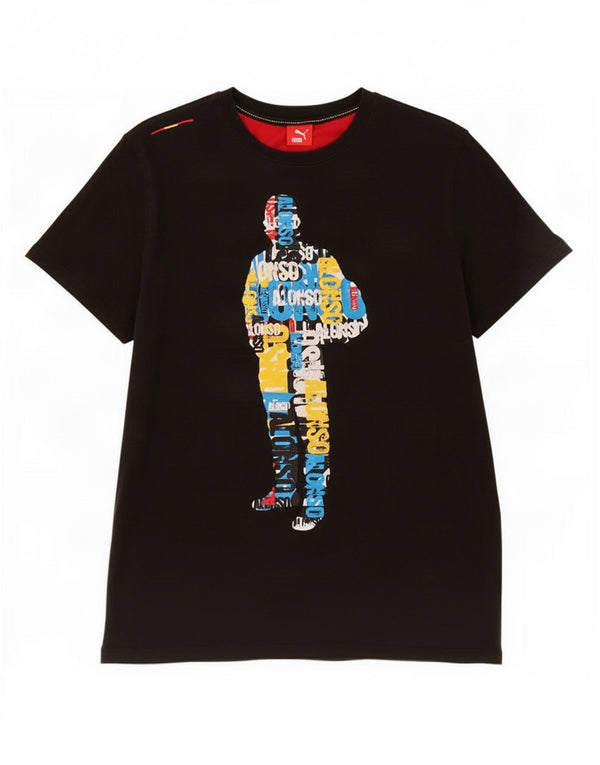 Puma Camiseta gráfica para hombre Top 2XL Negro