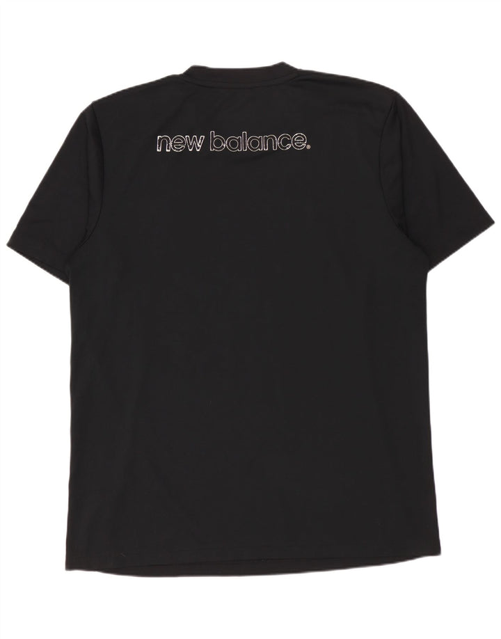 NEW BALANCE Camiseta gráfica para hombre Top Medium Black Poliéster